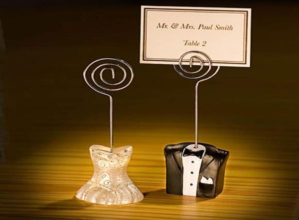 

20pcslot10pairs wedding and party decoration gift of bride and groom place card holder for po holder and guest card holder3107304, Black