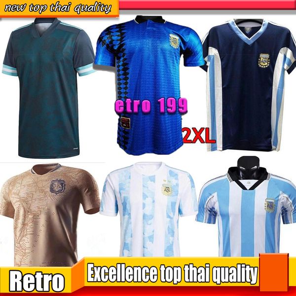 

1986 argentina batistuta retro soccer jerseys maradona 94 copa america 78 vintage classic aguero dybala icardi football shirt vintage shirt, Black;yellow