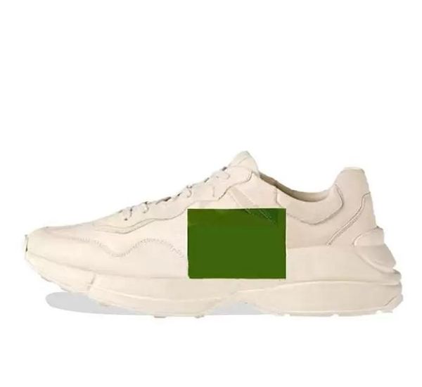 

2023 luxurys designers shoes rhyton sneakers beige men trainers vintage luxury chaussures ladies shoe designer sneaker with box, Black