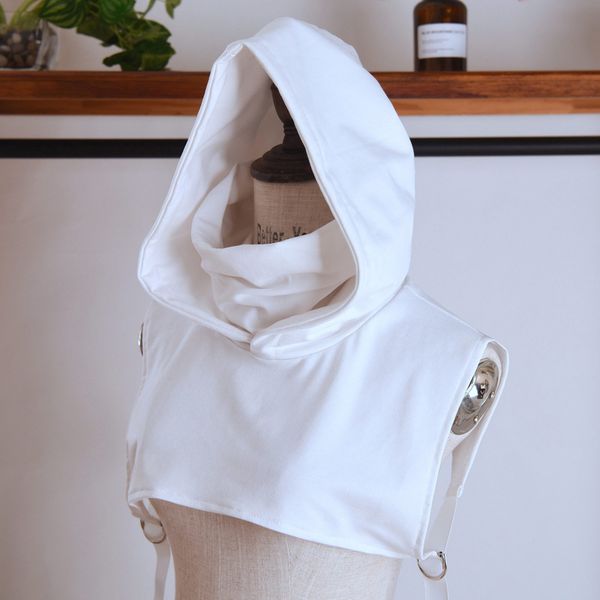 

women's tanks white crop women summer sleeveless vest harajuku cropped hoodies stand collar hooded thin pullovers tees female