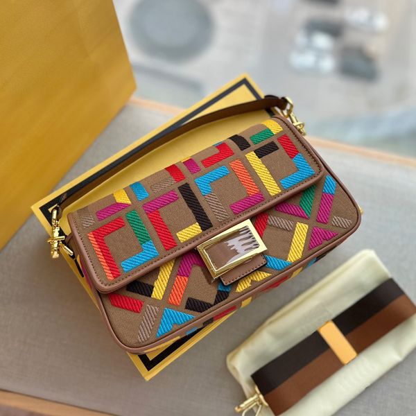 

luxury bag shoulder bag luxurys handbags women crossbody bags designer handbag womens fashion embroidery colorful letters cross body