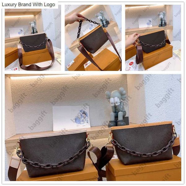 

handbags l bag handbags luxury vintage mommy bags pm mm with chain and shoulder strap women cross body purse larger capacity shopping pocket, Black