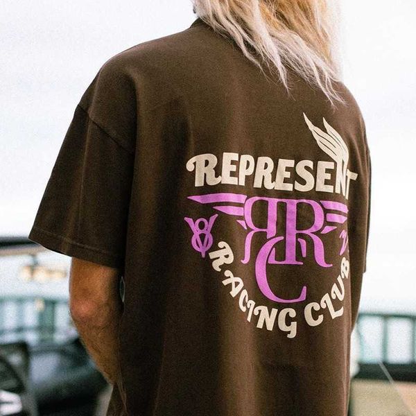 

men's t-shirts represent t shirts represent limited hidden three-dimensional foam  printed american trendy hip-hop loose short sleeved, White;black