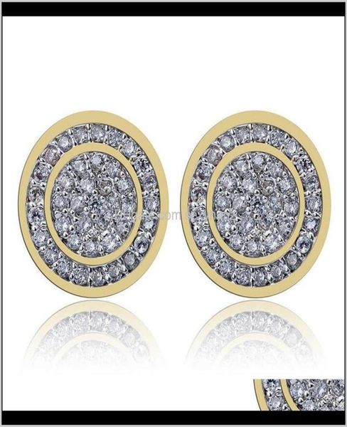 

back findings components drop delivery 2021 stud earrings for men iced out cz diamond zirconia earring womens ear ring earing ma6940211, White