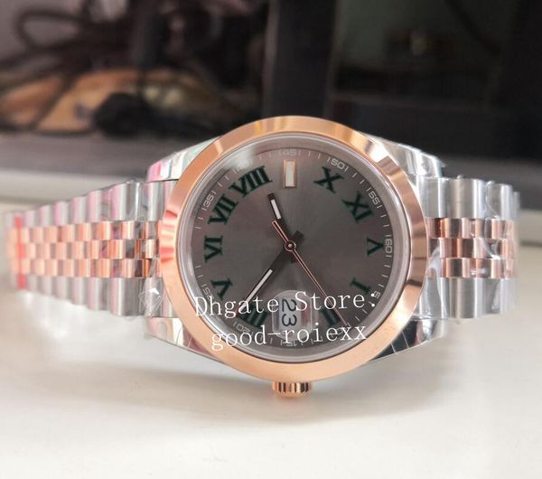 

41mm men's watches men smooth bezel watch bp automatic 2813 rose gold jubilee bracelet wimbledon sapphire bpf brown pit pattern chocola