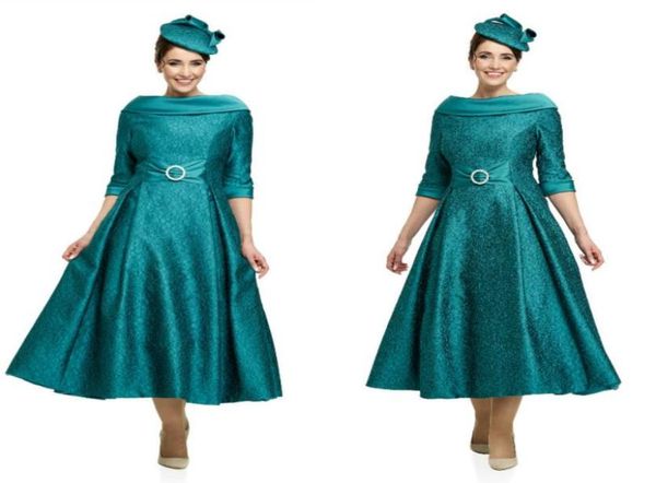 

modest joyceyoungcollections jewel half sleeve a line mother of the bride dress lace applique crystal mother dress formal evening 2024131, Black;red