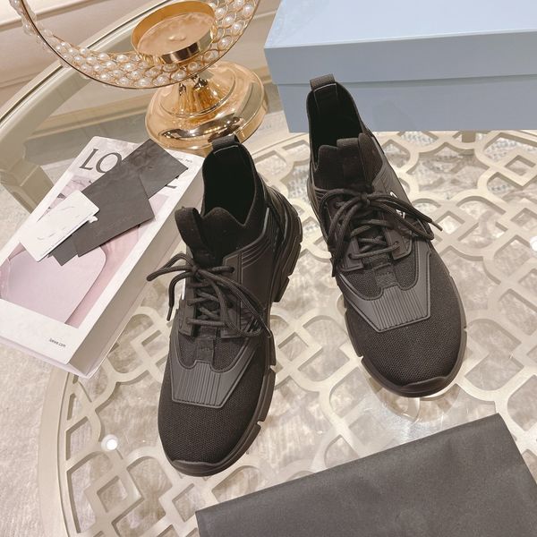 

thick soled casual shoes women platform travel leather lace-up sneaker cowhide fashion lady letters flat designer running trainers men gym s, Black