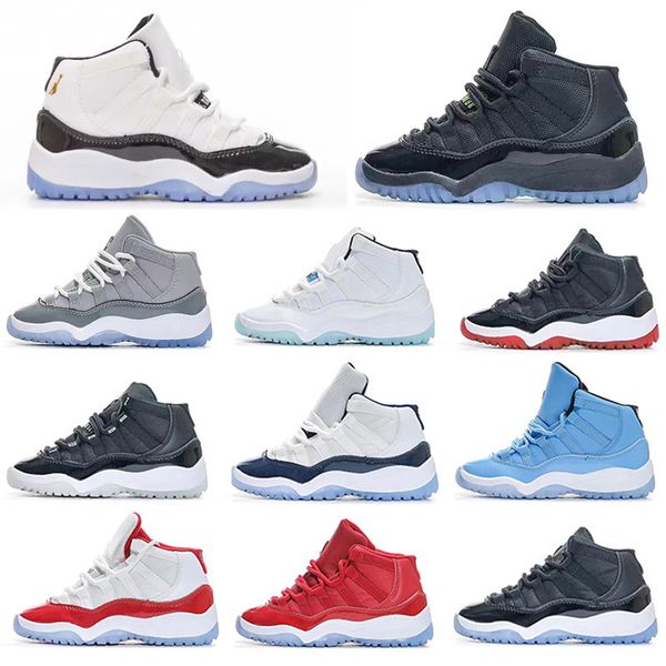 

dh jumpman 11 kids basketball shoes unc midnight navy designer toddler children boy girl trainers infant outdoor sneaker shoes size 28-35