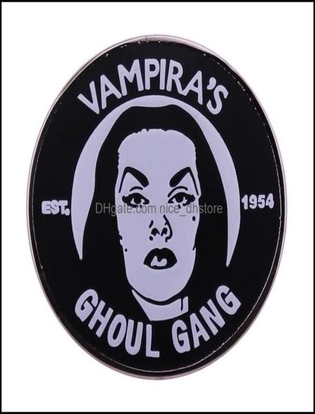 

pinsbrooches jewelry vampiras gho gang enamel pin brooch punk horror gothic badge halloween spooky decor drop delivery 20 dhjof6553526, Gray