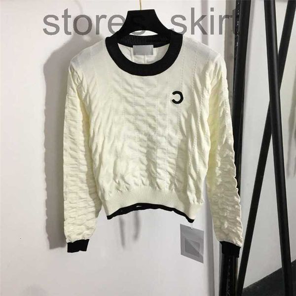 

women's knits & tees designer2022 women wool sweaters knits designer with letter embroidery girls milan runway folds pullover shirts r, White