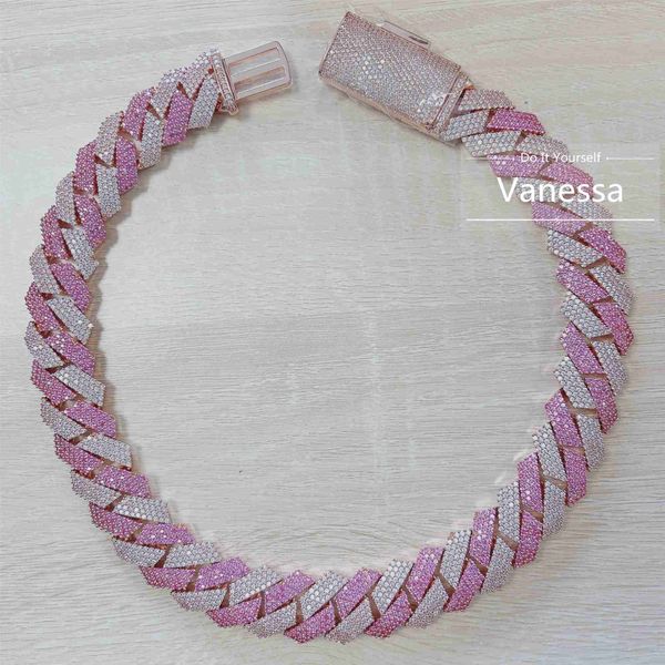 

heavier 20mm 20inch big guy iced out hip hop bling cuban link chain choker, Silver