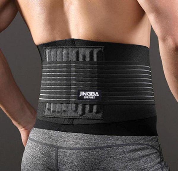 

waist support 1 pcs jingba man trimmers breathable elastic spandex belt adjustable slimmer body shaper sports protective gear8310711, Black;gray