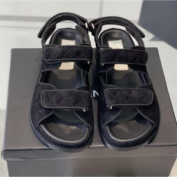 

summer women's designer sandals wedding dating casual home leather sandal, Black