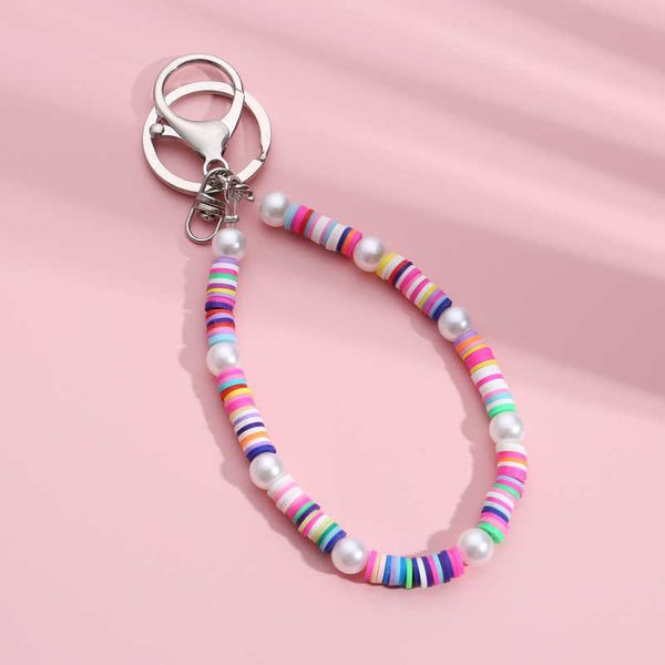 

key rings new colorful handmade bead keychain y2k design key ring lovely pearl smile face sunflower star key chain girl teens gift jewelry a, Slivery;golden