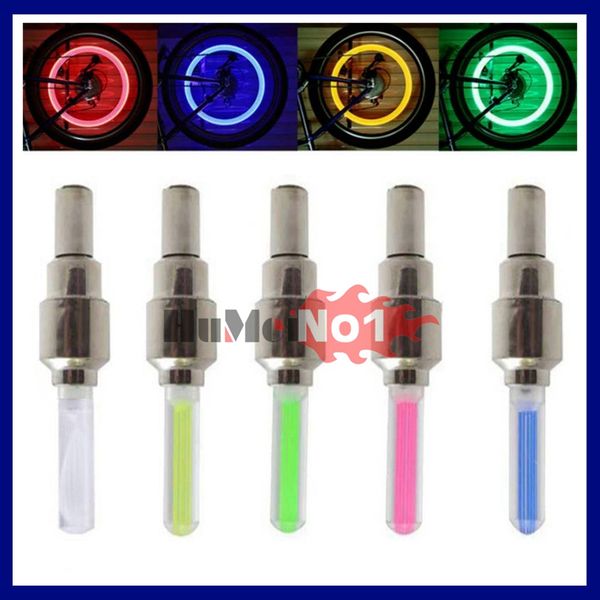 

led flash tyre light moto bike wheel valve cap lights wheels valves caps lamp