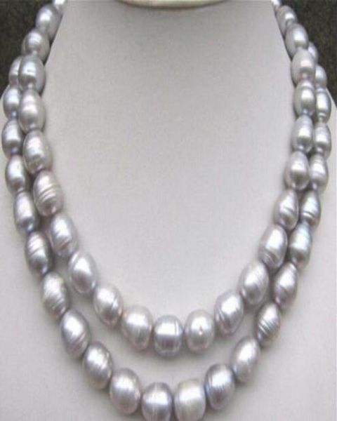

beautiful 910mm natural tahitian gray silver pearl necklace 32 quot1703120