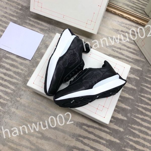 

2023 new designers shoes canvas sneakers fashion platform trainers calfskin sneaker rubber outsole casual shoe, Black
