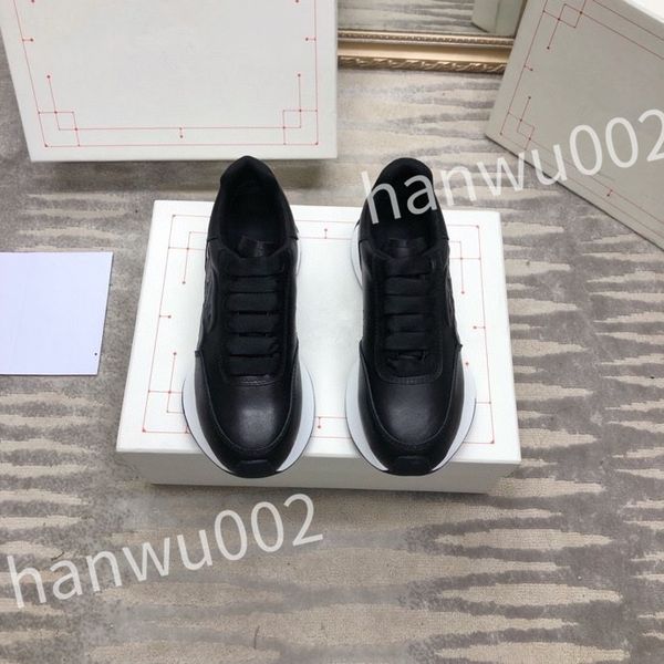 

designers shoes canvas sneakers fashion platform trainers calfskin sneaker rubber outsole casual shoe, Black