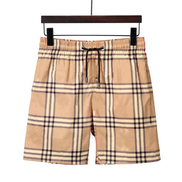 

men's shorts new designer summer fashion classic plaid quick-drying swimsuit printed board beach pants men's swimming shorts asian, White;black