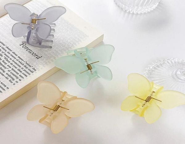 

mini butterfly hair claw for women girls acrylic hair accessories sweet cute small claws crab simple hair clamps chic resin animal6035168