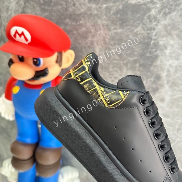 

new designer women mens sneakers womens casual shoes platform loafers trainers black leather shoe chunky round head sneaker