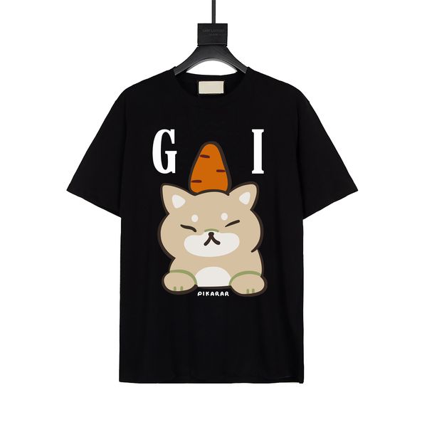 

23ss year of the rabbit limited color square designer t-shirt print fashion men's t-shirt cotton casual t-shirt short sleeve luxury t-s, White;black