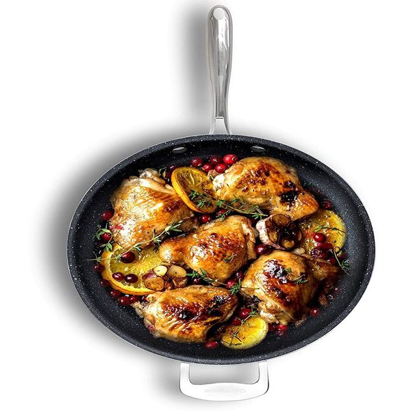 

nonstick 14 inch nonstick frying pan, family sized open skillet