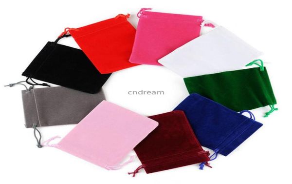 

soft jewelry bag velvet pouches drawstring bags for jewellery gift cosmetics packaging black red 5x7 7x9cm 8x10 10x15 10x202475163, Pink;blue
