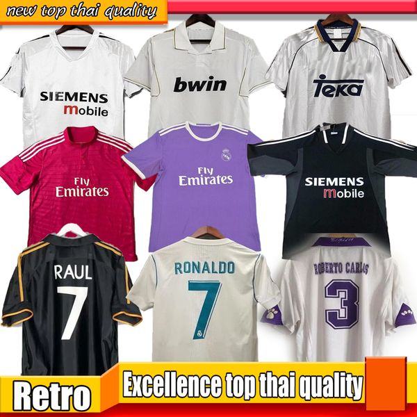 

1996 1997 ronaldo retro real madrids soccer jerseys guti goalkeeper ramos mcmanaman 13 14 15 home zidane beckham red 06 07 raul robinho 1999, Black;yellow