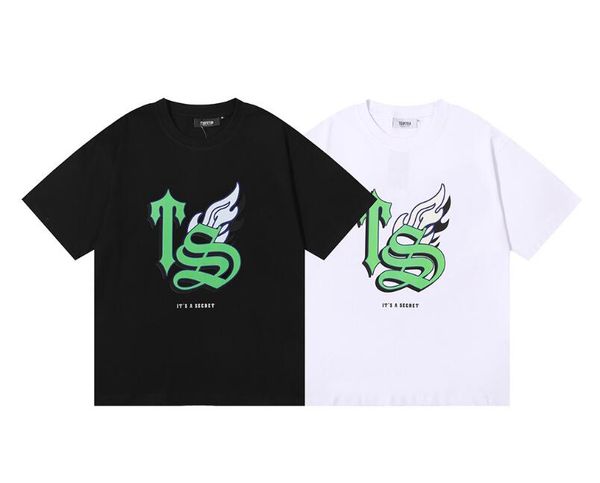 

designer t shirt summer short sleeve ts flame oversized women men tshirt tee mens clothes, White;black