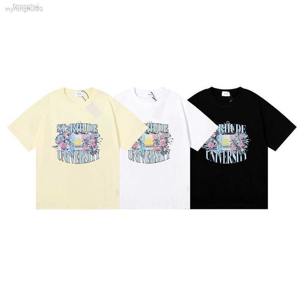 

23ss rhude mens t shirt tess designer casual fashion short sleeve europe america men women round neck tshirts us size s-xxlzhiy, White;black
