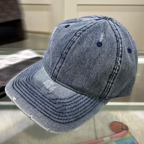 

designer hats luxury fashion distressed casual baseball cap quality summer mens womens outdoor sun protection beach uv protection, Blue;gray