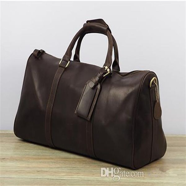 

2019 new fashion men women travel bag duffle bag leather luggage handbags large capacity sport bag 62cm337s
