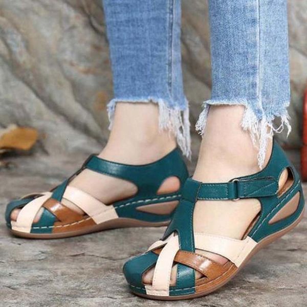 

sandal's summer 2023 roman ladies fashion platform shoes outdoor female woman beach plus size 230412, Black