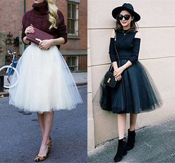 

ladies tulle tutu skirt elegant princess petticoat ballet long dress dance skirt, White