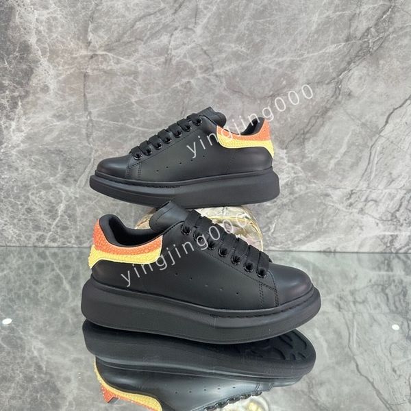 

new designer men sneakers women mens casual shoes platform loafers trainers black leather shoes chunky round head sneaker