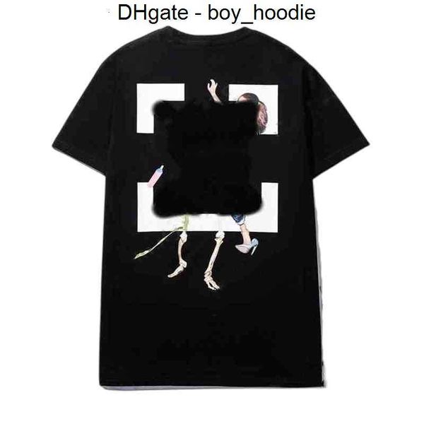 

off men's t-shirts offs summer fashion white and girls dancing oil painting short sleeve t-shirt printed letter the back print qj53, White;black