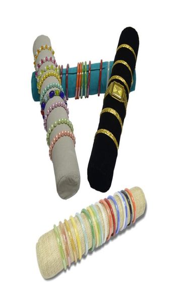 

fine jewelry display storage case bracelet organizer watch holder bangle jewelry organizer chain bracelet travel roll bar 32l69673116, Black