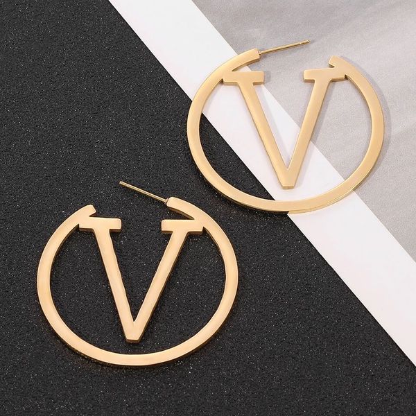 

Earrings Designer For Women With Box Fashion Hoop 18k Gold Plated Ouise Luxury Ladies Itton Earring High Quality Jewelry