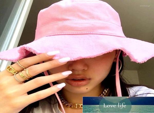 

woman summer le bob artichaut bucket hat wide brim hats1 factory expert design quality latest style original status8407570, Blue;gray