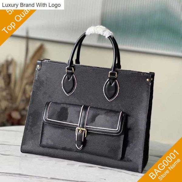 

bag handbags shoulder bags tote bags women casual hand embroidered jacquard fabric and leather trim m46154 open hasp soft shoppingbag should, Black