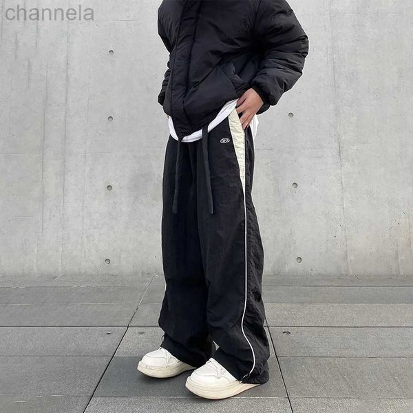 

men's pants houzhou baggy for men parachute vintage oversize joggers harajuku streetwear sweatpants black wide leg trousers male