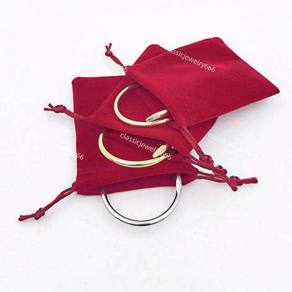 

fashion women's nail bracelet classic gold bracelet 18k brand jewelry 316l stainless steel factory, Golden;silver