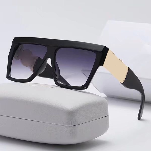 

ve99139 fashion sunglasses, glasses, sunglasses designer, men's and women's brown case, black metal frame, 6-color lens, White;black