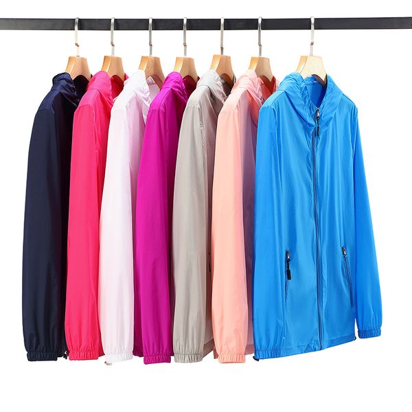 

women's jackets quick drying sun protection suit for men's summer ultra-thin sun protection jacket windproof bicycle running campi, Black;brown