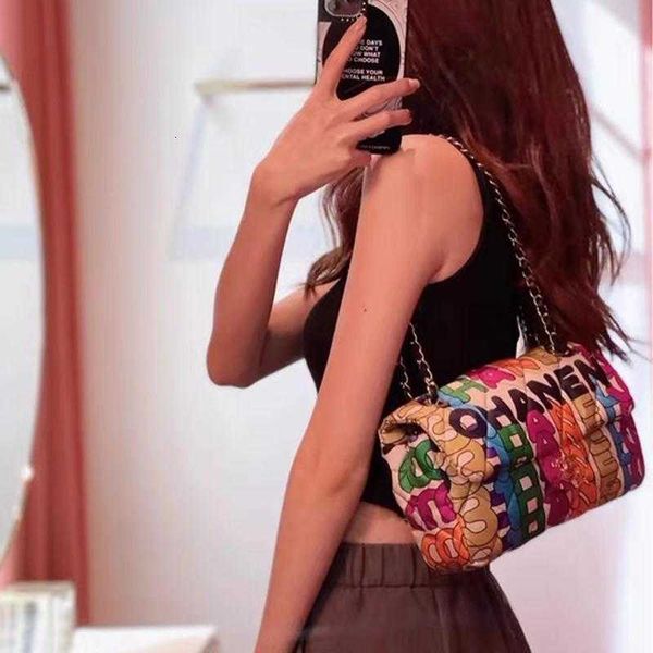 

cc bag other bags 2023 flap bag graffiti bags luxury r brand fashion shoulder handbags quality women thread chains bag clutch purse cross bo, Black;red