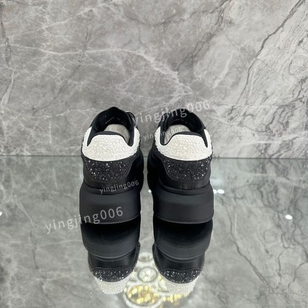 

new designer brand mens womensneakers womens casual shoes platform loafers trainers black leather shoes chunky round head sneaker