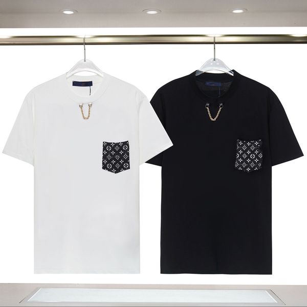 

2023 mens designer t shirt man womens tshirts designer with letters print short sleeves summer shirts men loose 100% cotton short tees s-2xl, White;black