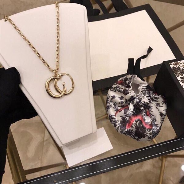

2022 brand designer classic style double g letter necklace classic wedding women fashion simple jewelry265w, Silver
