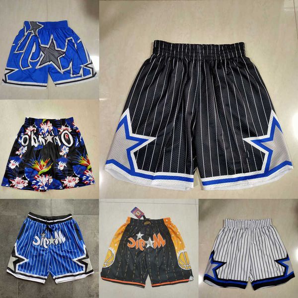 

orlando''magic''men throwback basketball shorts pocket, Black